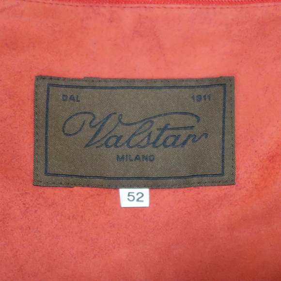 VALSTARRed Suede Four Pocket Drawstring Waist Coat - Picture 9 of 9